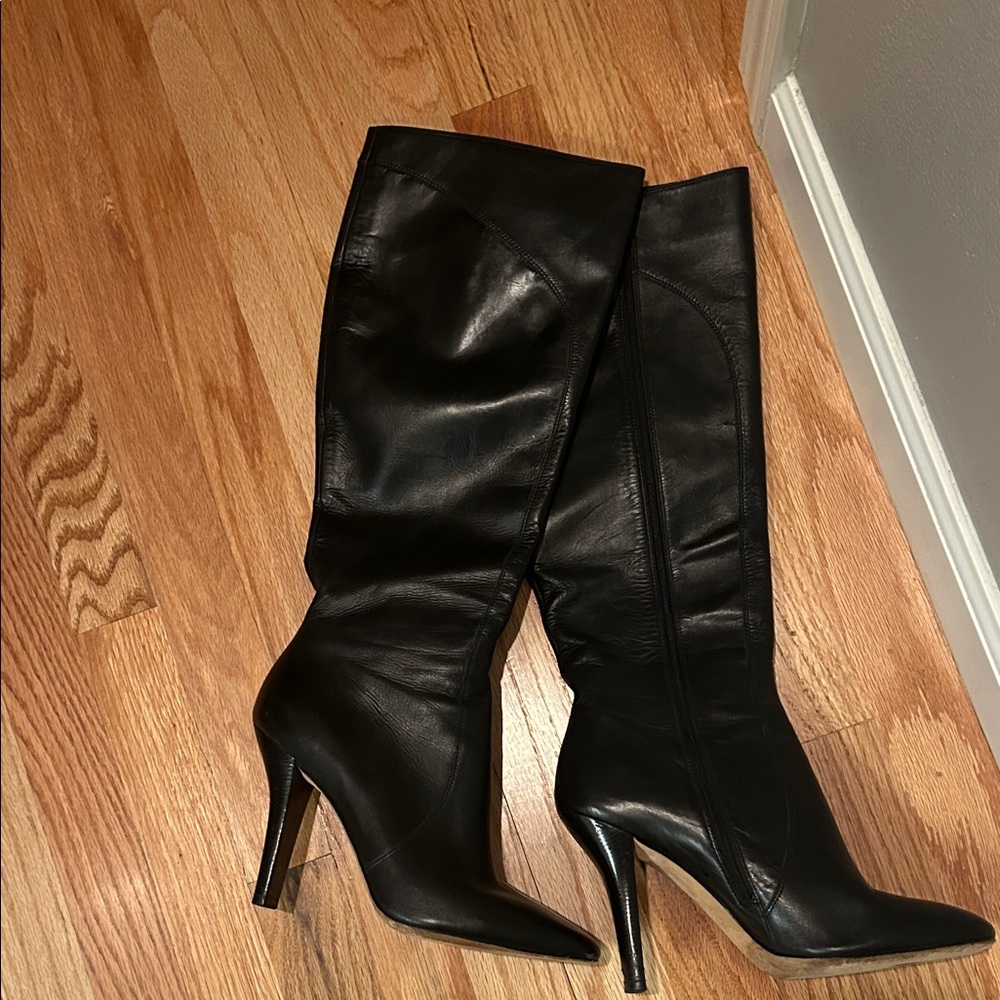 Via Spiga Black Heeled Boots